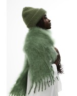 aurora kid mohair huivi, balmuir huivi, pörröinen huivi, ilmava huivi, pöyheä huivi, lämmin huivi, talvihuivi, mohair huivi, vihreä huivi, khakinvihreä huivi, trendikäs huivi, huivi naiselle, lahja naiselle