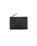 Cassidy coin purse, natural grain leather, black/silver